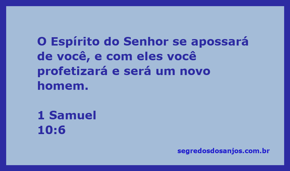 Imagem representativa do Espírito do Senhor descendo sobre uma pessoa, simbolizando transformação e profecia.