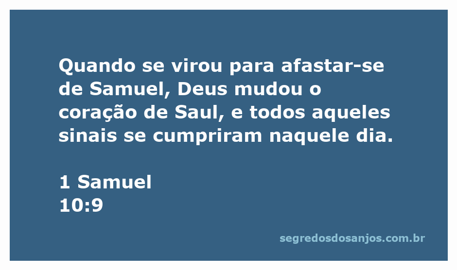 Saul recebendo um novo coração de Deus após encontrar Samuel, ilustrando a transformação espiritual.