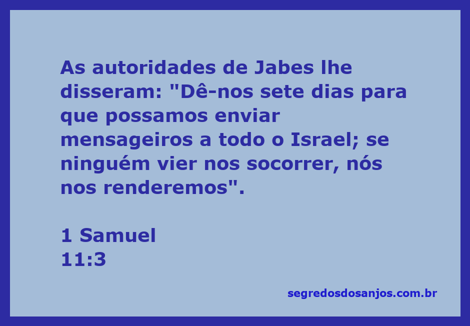 Mensageiros de Jabes solicitando ajuda a Israel, inspirado em 1 Samuel 11:3.
