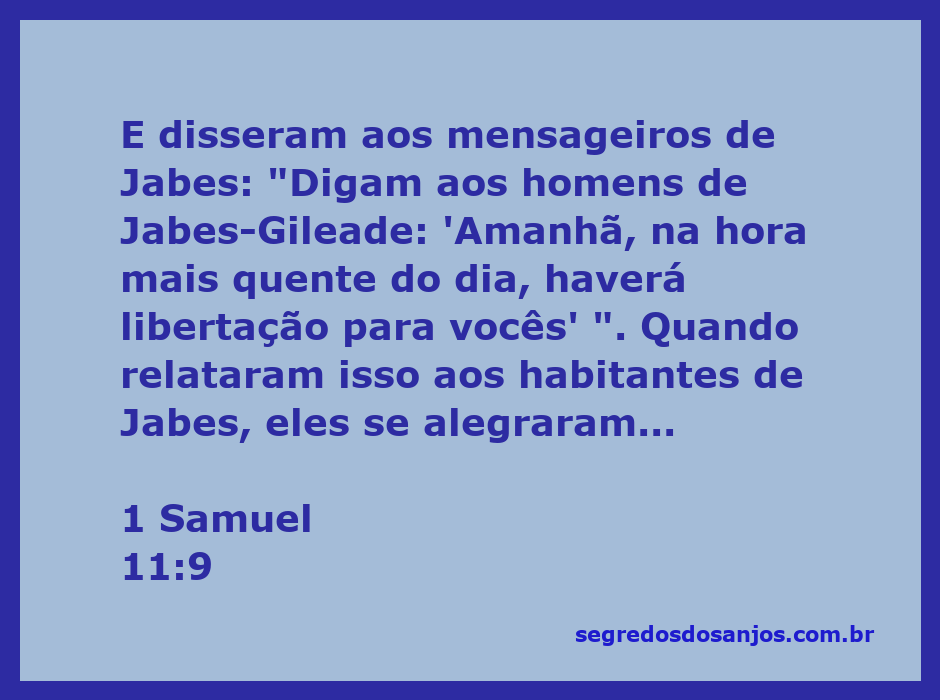 Mensageiros trazendo esperança aos habitantes de Jabes-Gileade com a promessa de libertação.