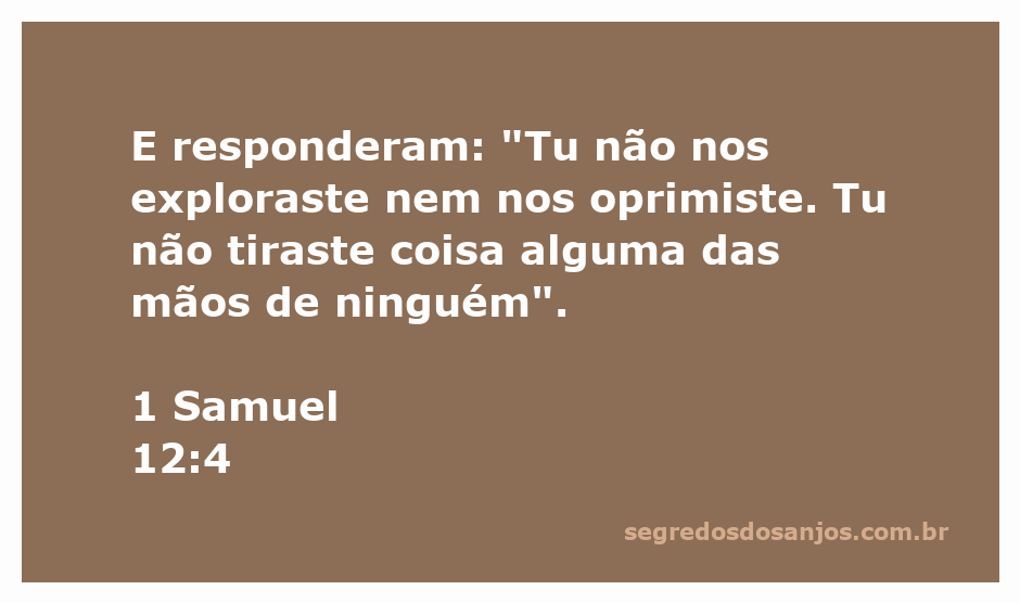 Imagem representando a justiça e integridade conforme o versículo de 1 Samuel 12:4
