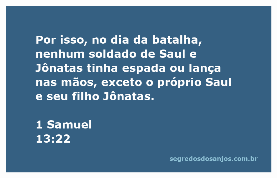 Ilustração da batalha de Saul e Jônatas sem armas, refletindo a situação de desarmamento dos soldados.