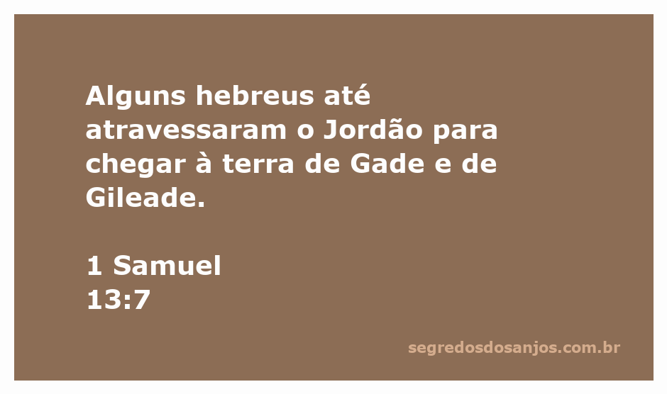 Imagem representativa da travessia do Jordão pelos hebreus em direção a Gade e Gileade.