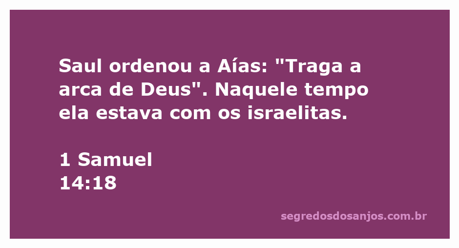 Reprodução da arca da aliança sendo trazida pelo sacerdote Aías durante a época de Saul.