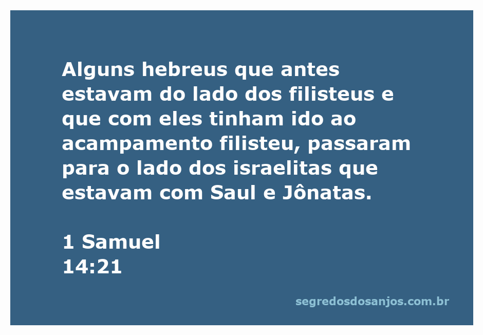 Hebreus se unindo aos israelitas durante a batalha contra os filisteus, simbolizando a mudança de lealdade.