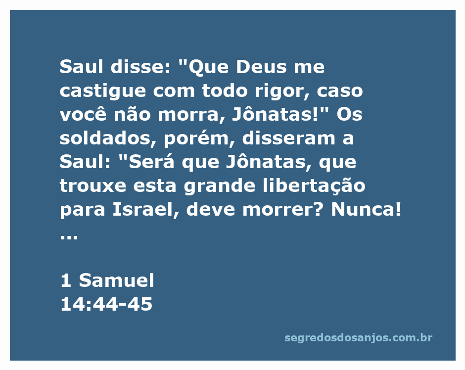 Cena da história de Jônatas sendo resgatado pelos soldados de Saul, com uma atmosfera de tensão e alívio.