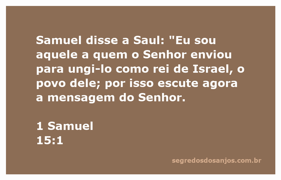 Samuel ungi Saul como rei de Israel, enfatizando a mensagem do Senhor.