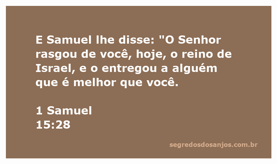Profeta Samuel comunicando a Saul sobre a perda do reino de Israel