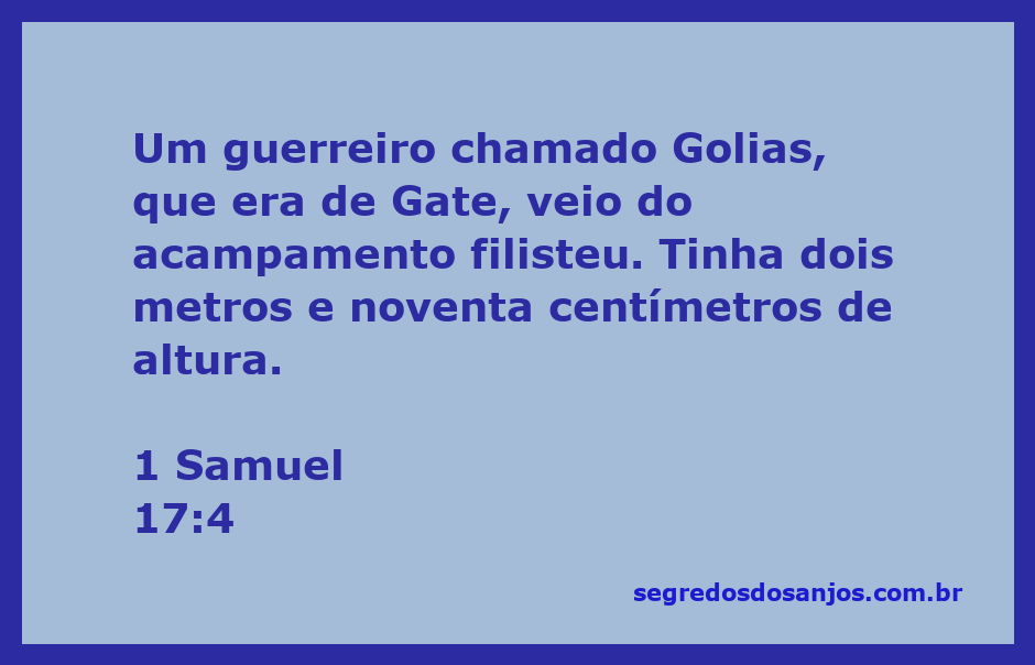 Imagem de Golias, o gigante filisteu, representando sua altura impressionante de quase três metros.