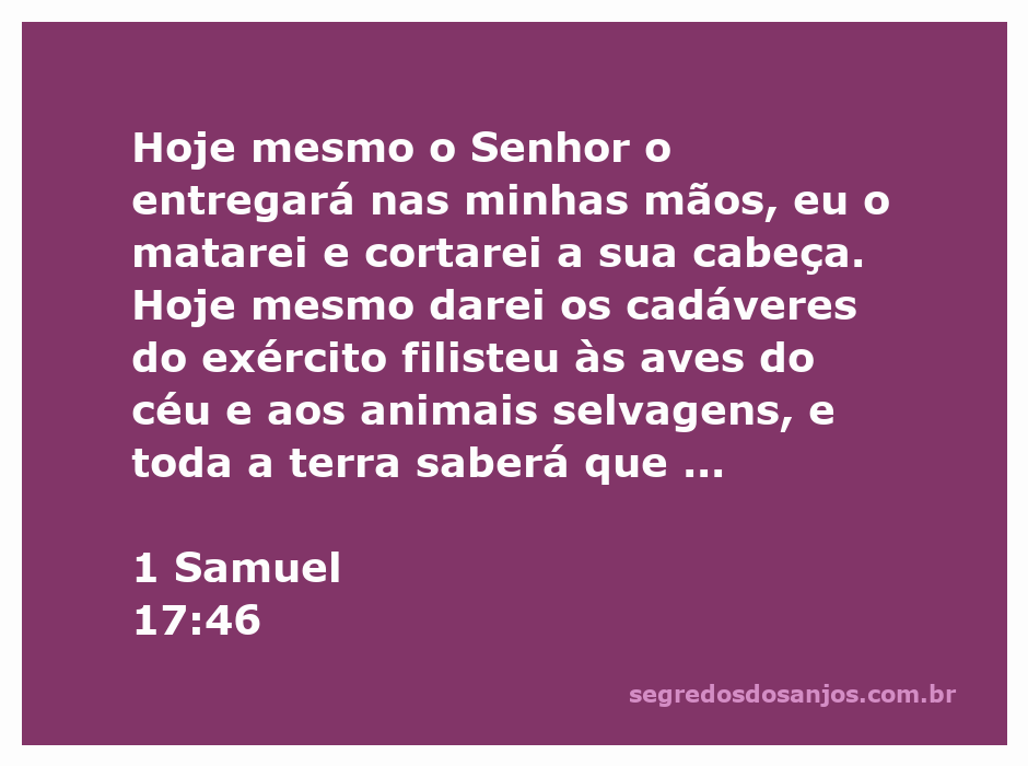 Davi enfrentando Golias com confiança em Deus, simbolizando a vitória sobre os inimigos.