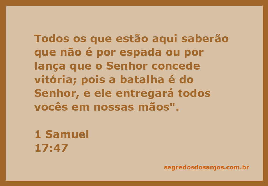 Imagem representativa da vitória divina, simbolizando a batalha do Senhor conforme 1 Samuel 17:47.