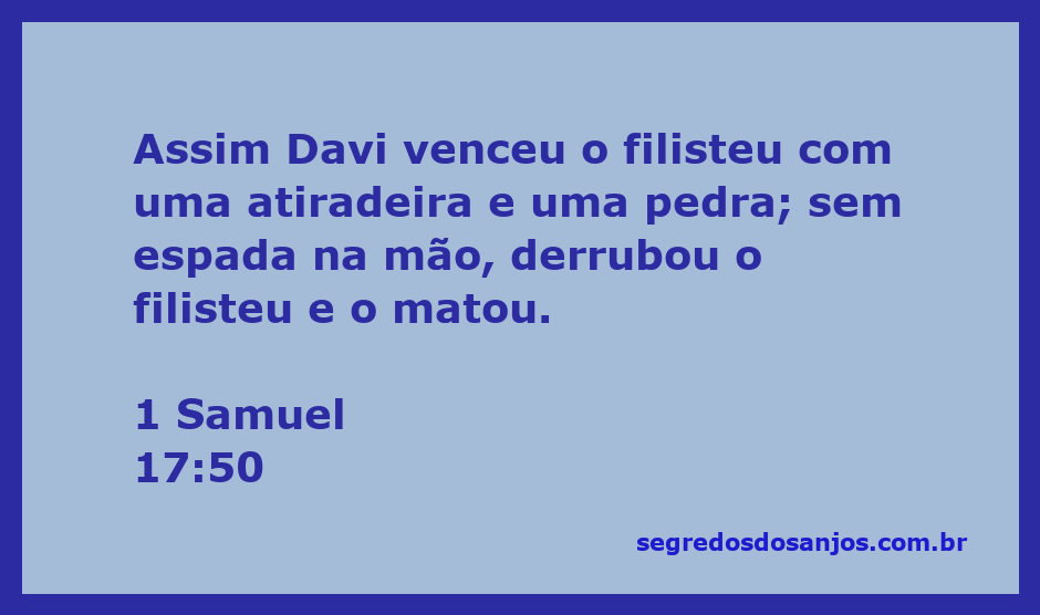 Davi usando uma atiradeira para derrotar o filisteu Golias