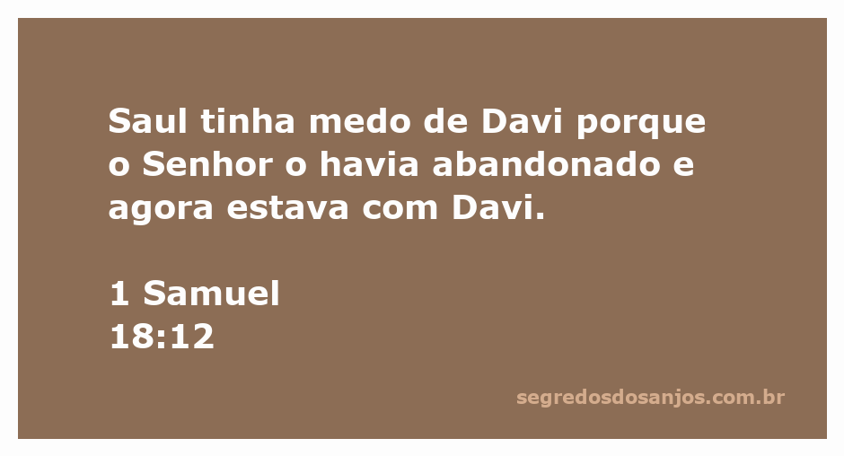 Representação de Saul temendo Davi, simbolizando a perda da proteção divina.