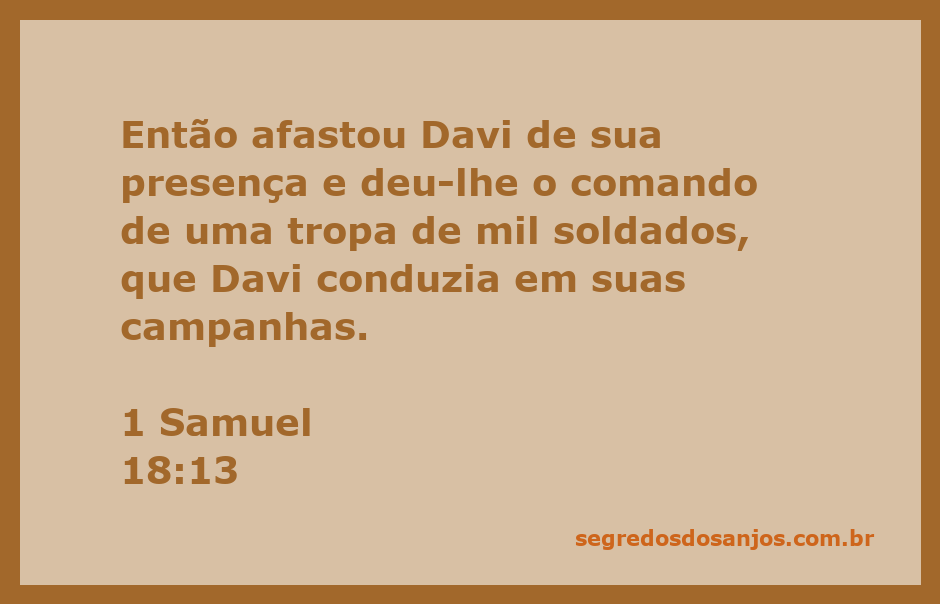 Davi liderando uma tropa de mil soldados em uma campanha militar.