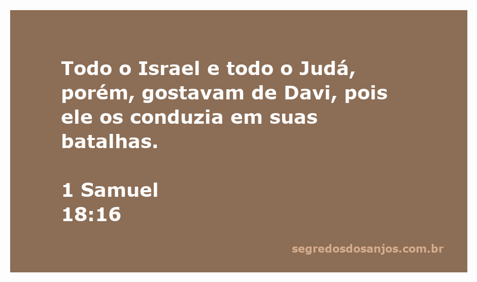 Davi liderando o povo de Israel e Judá em batalhas, simbolizando sua popularidade e liderança.