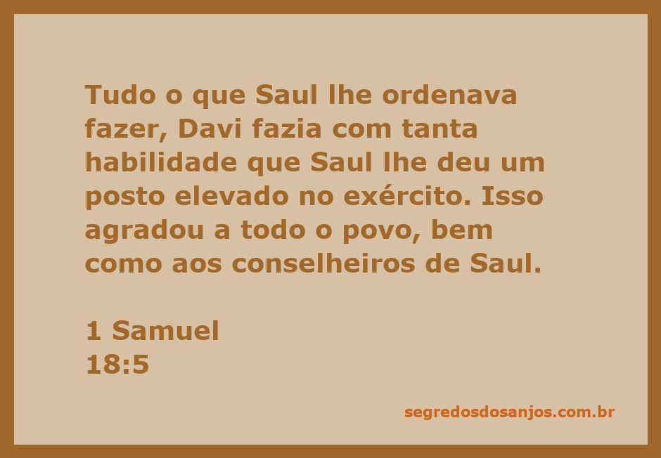 Davi demonstrando suas habilidades militares sob a liderança do rei Saul