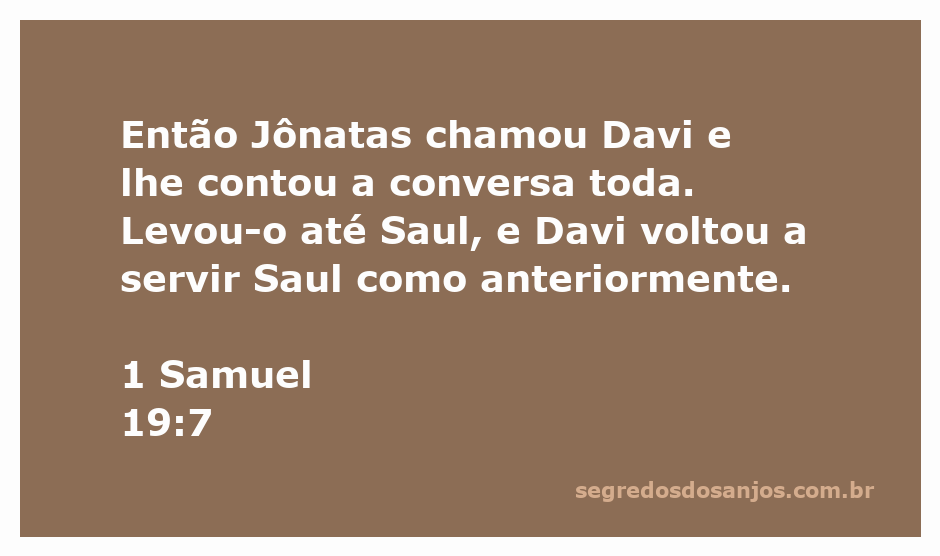 Jônatas conversando com Davi e levando-o até Saul.