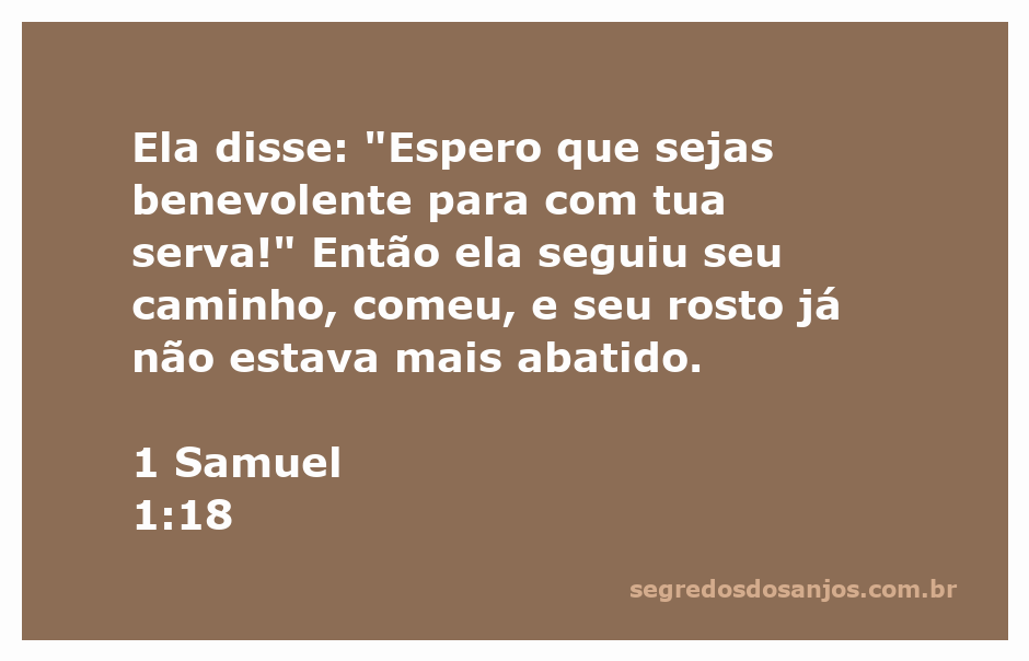 Uma mulher em oração, expressando esperança e fé, inspirada pelo versículo 1 Samuel 1:18.