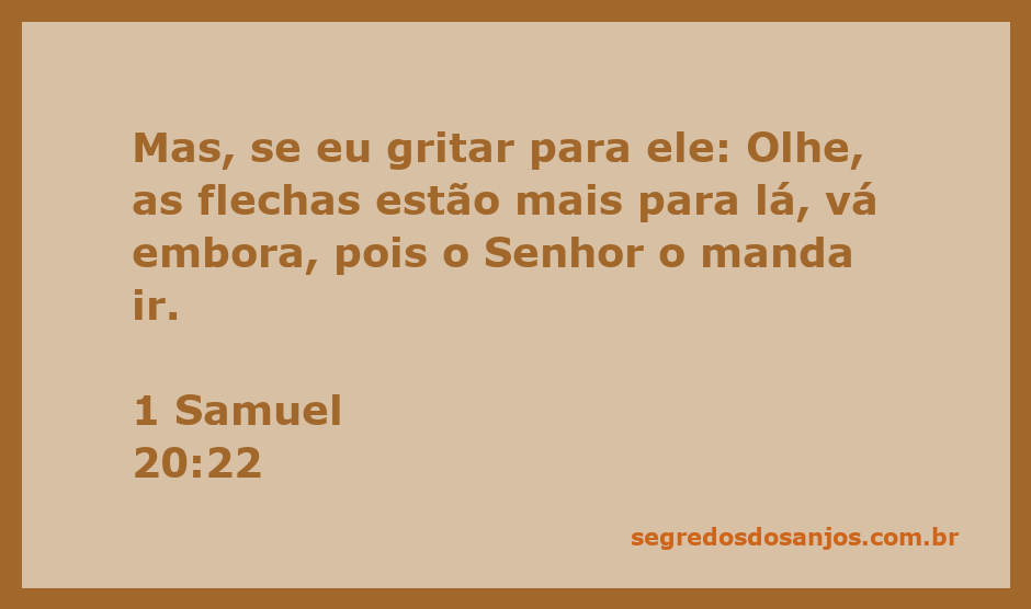 Cenas de uma flecha sendo lançada, simbolizando a mensagem de despedida e liberdade conforme 1 Samuel 20:22.