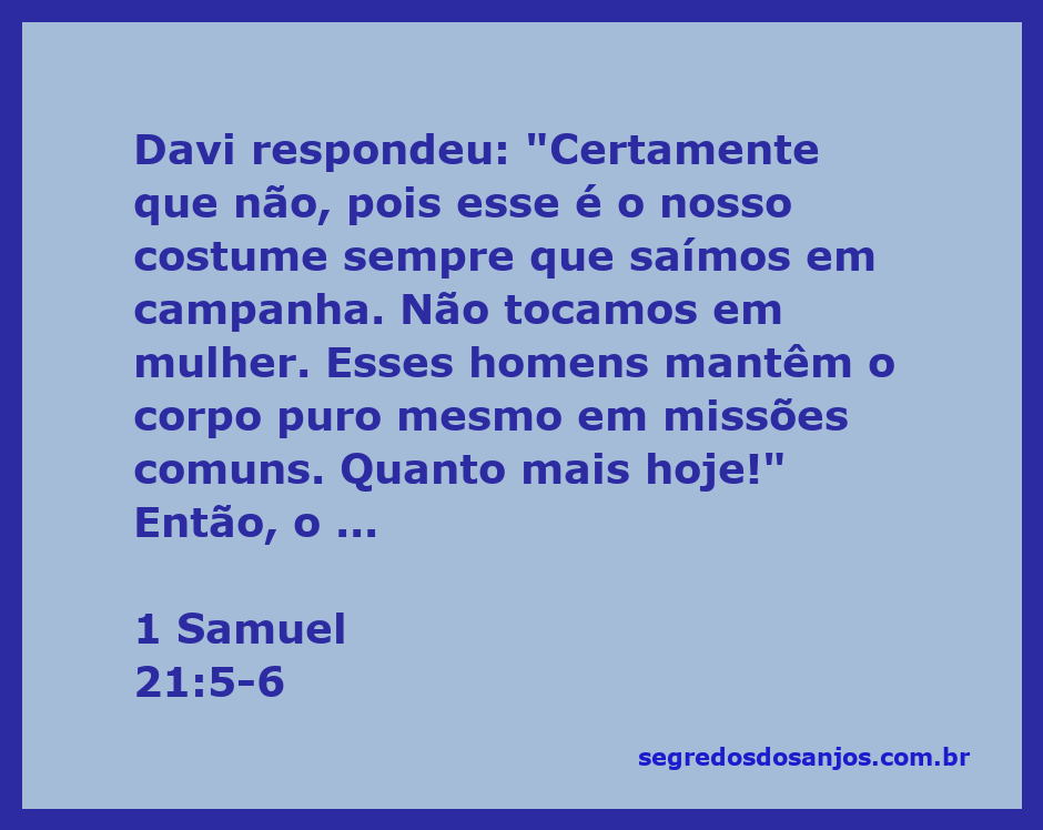 Davi conversando com o sacerdote sobre o pão consagrado na passagem de 1 Samuel 21:5-6.