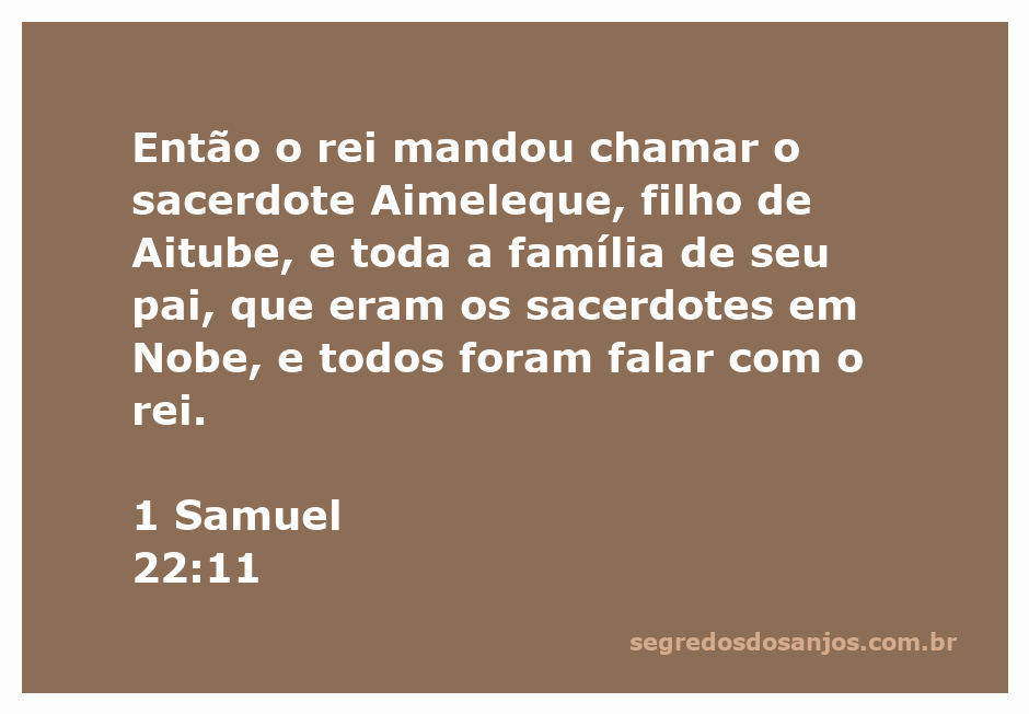 O rei Saul chamando o sacerdote Aimeleque e sua família em Nobe.