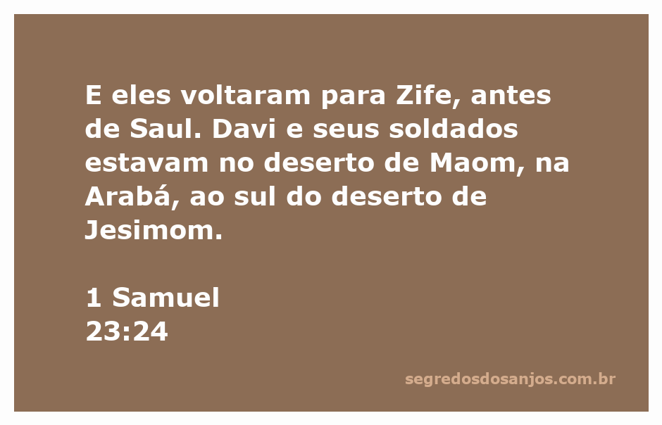 Davi e seus soldados no deserto de Maom, enquanto Saul se aproxima em Zife.