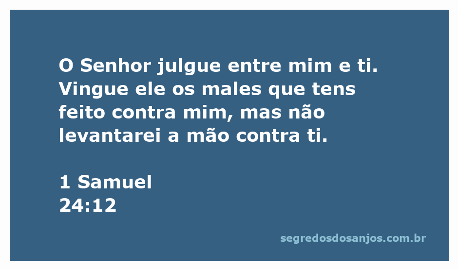 Imagem representativa da passagem bíblica 1 Samuel 24:12, onde Davi expressa sua confiança no julgamento do Senhor.