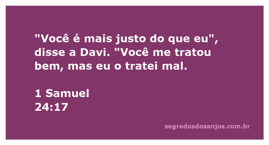 Davi e Saul em uma cena de reconciliação, representando a justiça e a bondade.