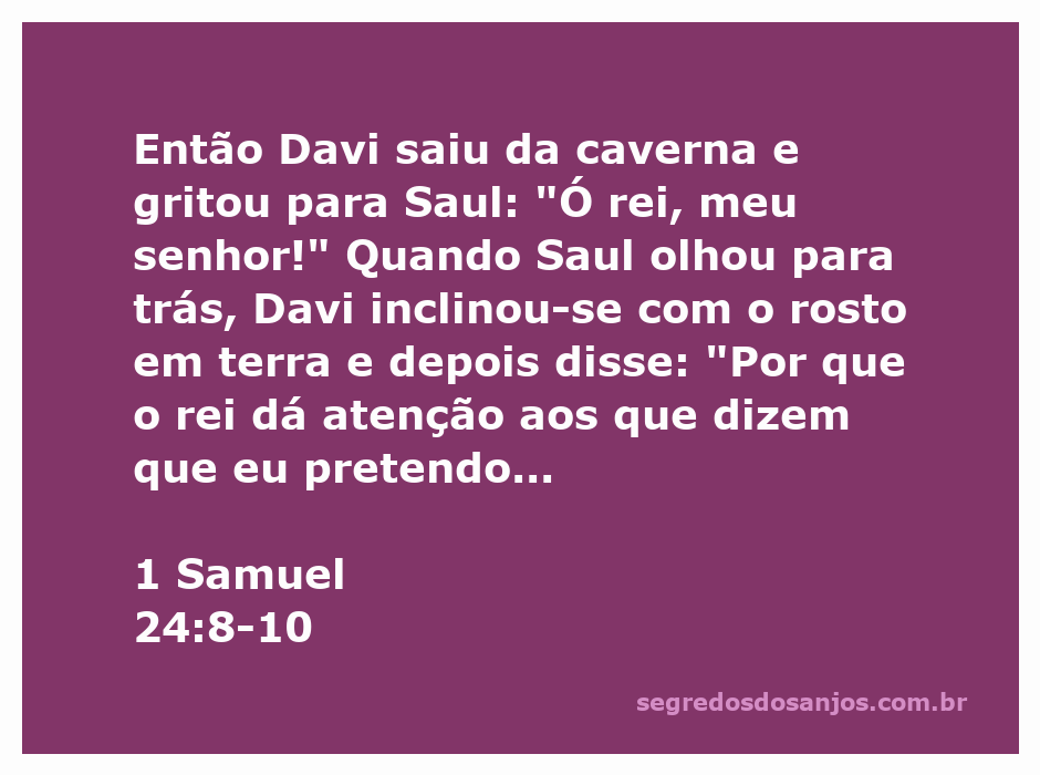 Davi se dirigindo a Saul na caverna, demonstrando respeito mesmo em meio ao conflito.