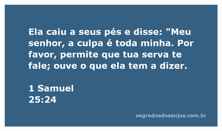 Mulher ajoelhada pedindo perdão a um homem, simbolizando humildade e arrependimento, inspirado em 1 Samuel 25:24.