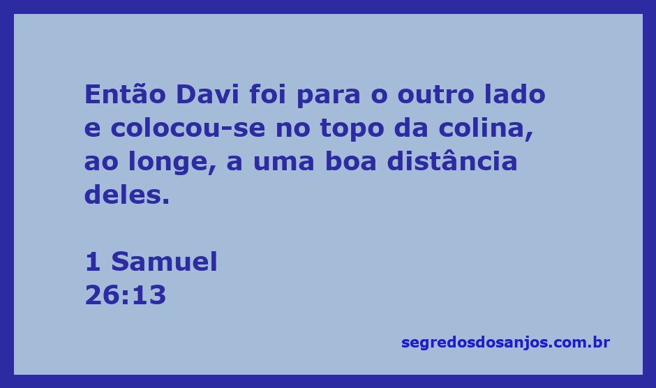 Ilustração de Davi em uma colina observando de longe seus inimigos.
