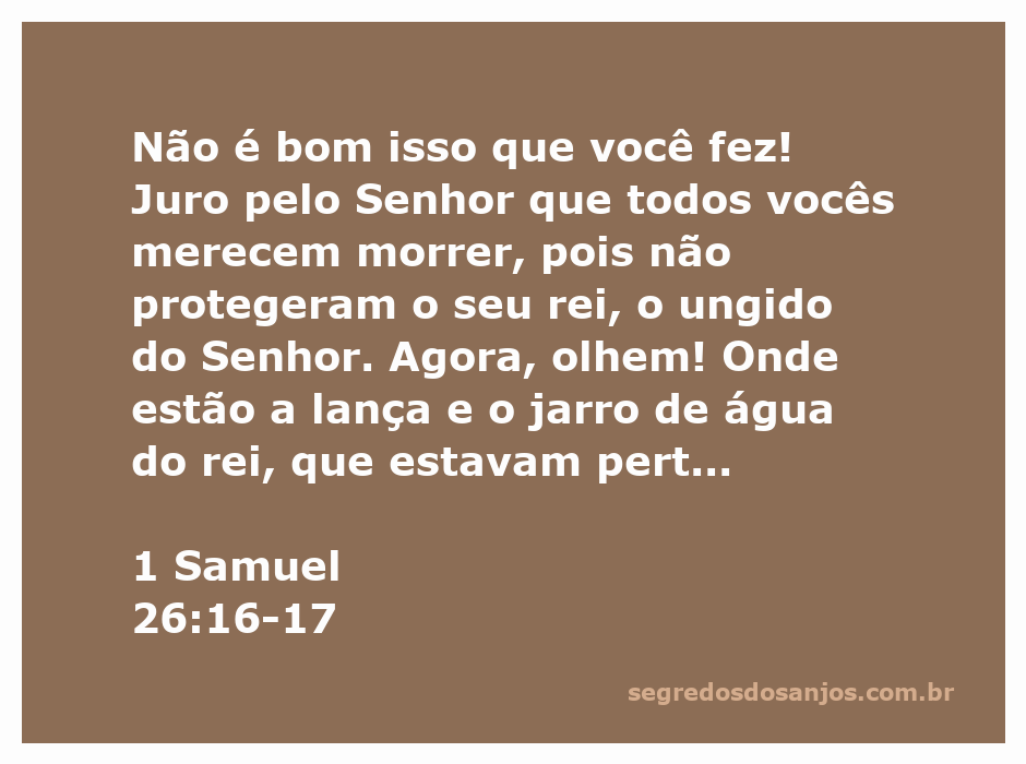Davi confronta Saul sobre a proteção do rei, destacando a importância da lealdade e respeito na liderança.