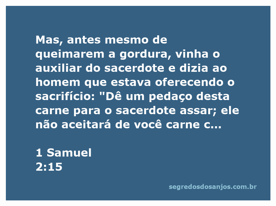 Ilustração de um sacerdote recebendo carne crua de um ofertante, representando a tradição dos sacrifícios no templo.