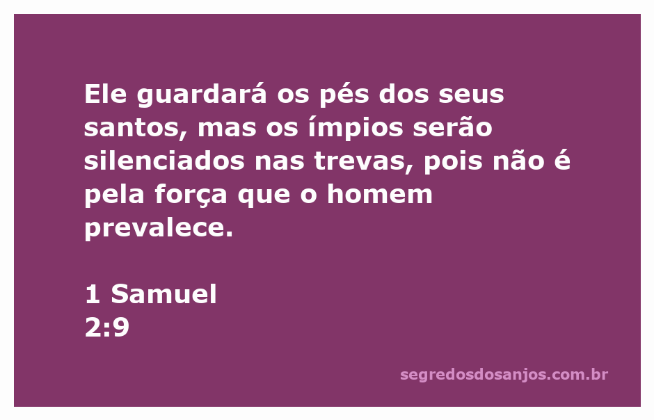 Imagem representativa da proteção divina sobre os santos e a queda dos ímpios, inspirada em 1 Samuel 2:9.