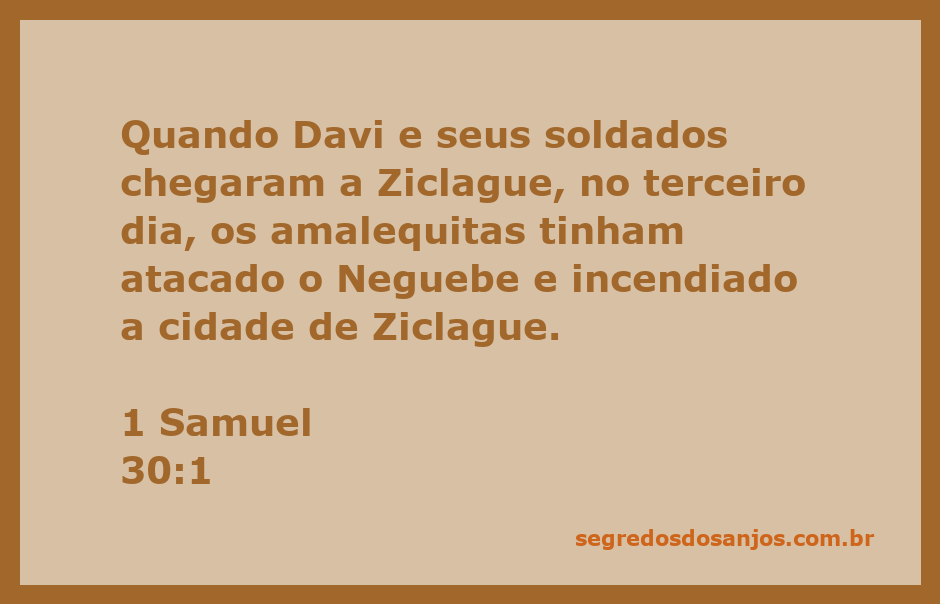 Davi e seus soldados chegando a Ziclague após o ataque dos amalequitas
