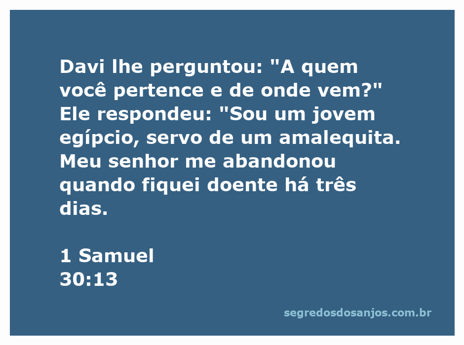 Imagem ilustrativa de Davi conversando com um jovem egípcio, servo de um amalequita, em um cenário bíblico.