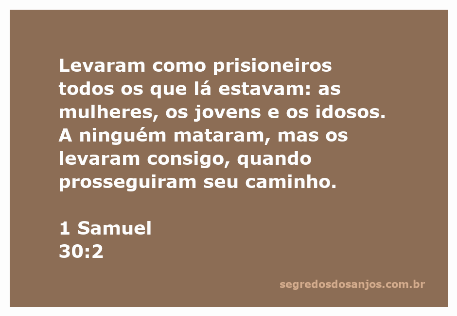 Cenas da captura de prisioneiros em 1 Samuel 30:2, mostrando a tristeza e a perda.