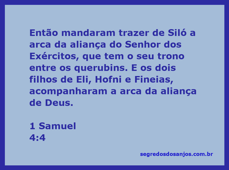 Imagem da arca da aliança sendo transportada, com os querubins representando a presença divina.