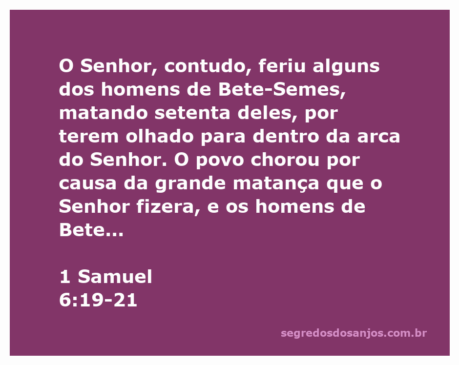 Imagem representativa da arca da aliança e da cidade de Bete-Semes, com foco na reverência e temor ao Senhor.