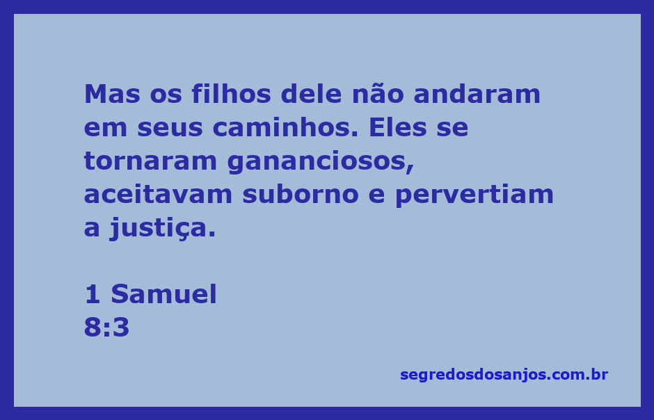 Imagem ilustrativa que representa a corrupção e ganância dos filhos de Samuel, conforme 1 Samuel 8:3.