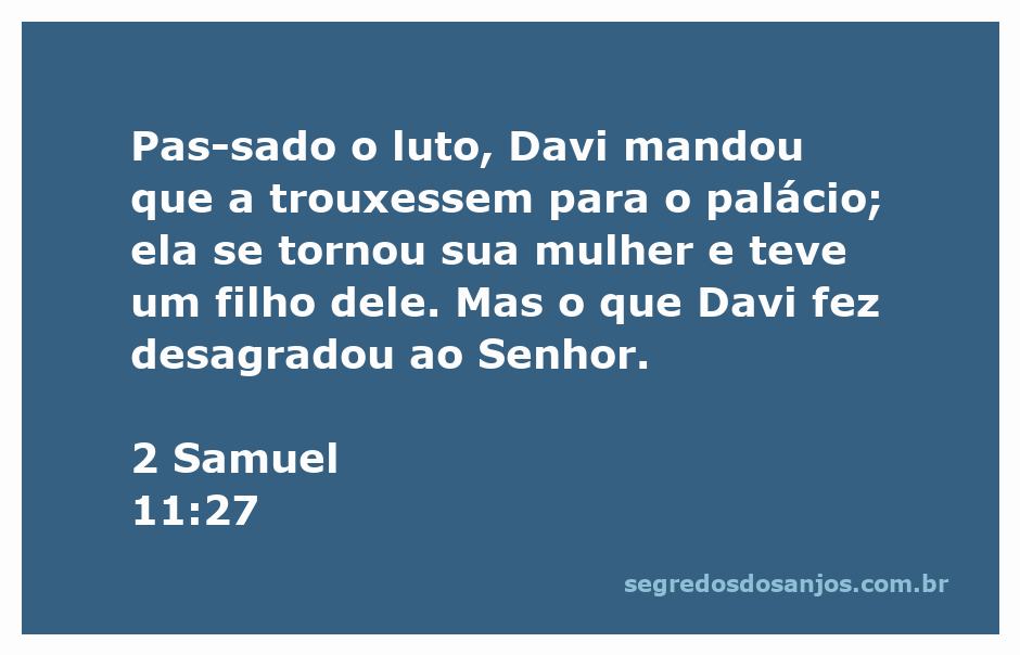Ilustração de Davi e Bate-Seba, representando a passagem de 2 Samuel 11:27 na Bíblia.