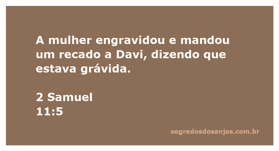 A mensagem de Batseba a Davi sobre sua gravidez