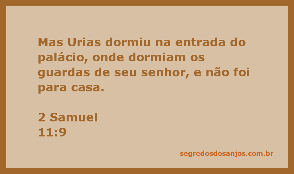 Urias, o hitita, dormindo na entrada do palácio, simbolizando lealdade e sacrifício.