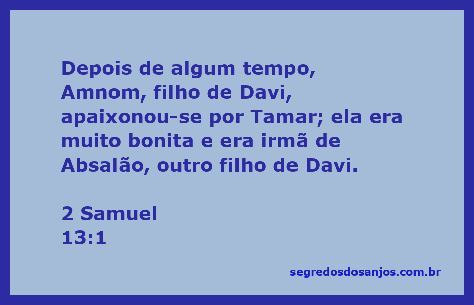 Amnom se apaixonando por Tamar, irmã de Absalão, em uma cena da história de Davi.