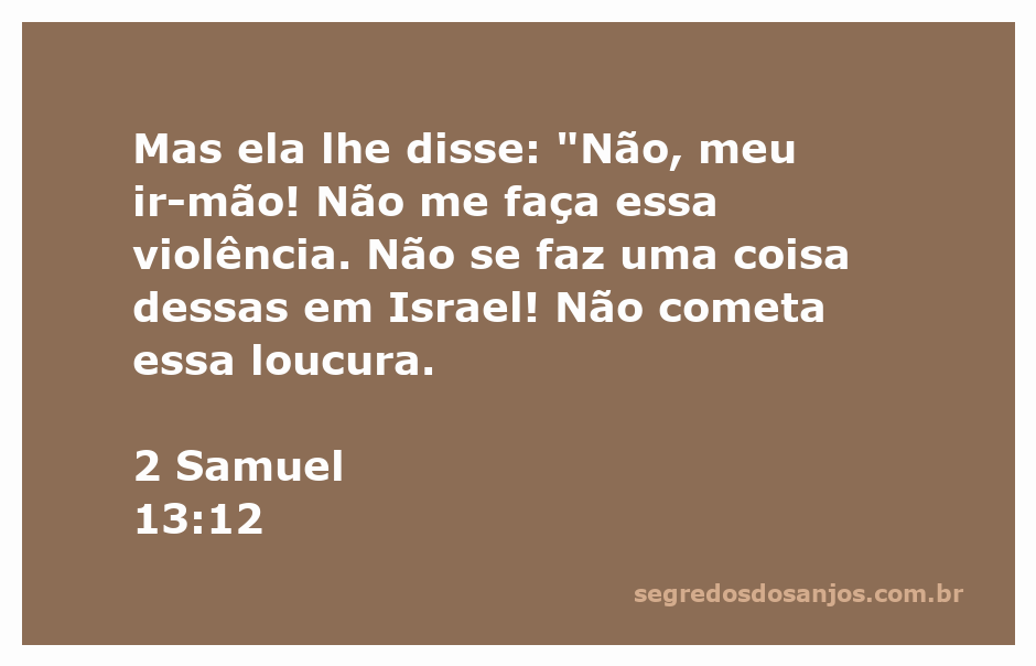 Ilustração de uma cena dramática entre dois irmãos, representando o momento do versículo 2 Samuel 13:12.