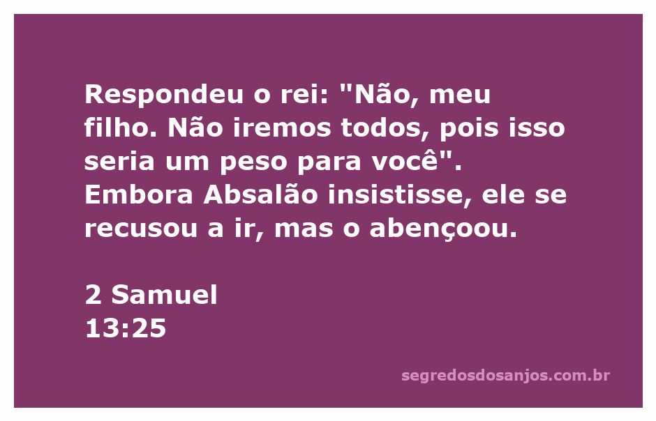Rei Davi conversando com seu filho Absalão sobre a festa.