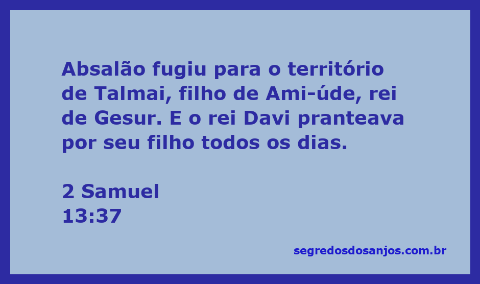 Absalão fugindo para Gesur após a morte de Amnom, enquanto o rei Davi pranteia por seu filho.