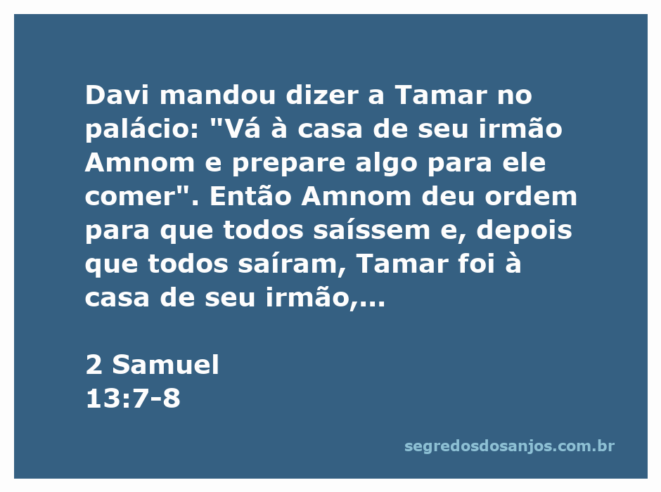 Tamar preparando bolos na casa de seu irmão Amnom, conforme descrito em 2 Samuel 13:7-8.