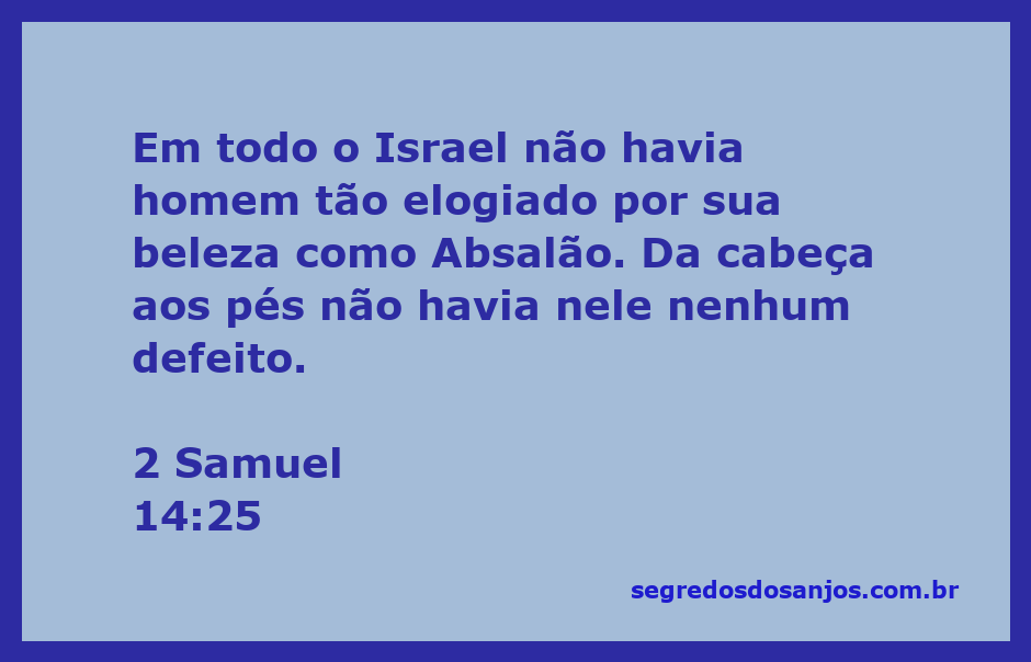 Imagem de Absalão, o homem mais belo de Israel, conforme descrito em 2 Samuel 14:25.