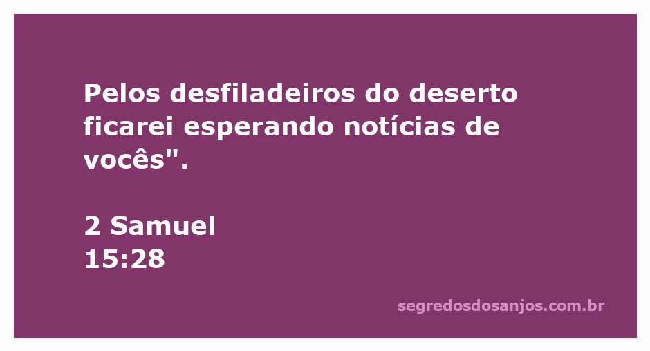 Imagem de um desfiladeiro no deserto, simbolizando a espera por notícias de um amigo ou aliado, inspirada em 2 Samuel 15:28.